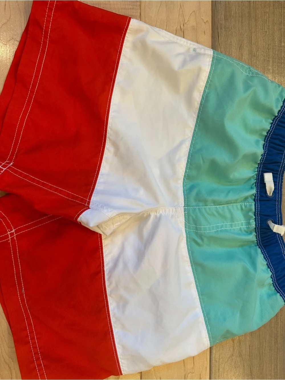 Hanna Andersson Boys Swim Shorts - Red, White & Teal